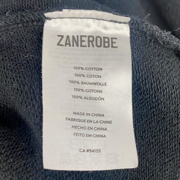 Zanerobe mens Black Flintlock Elongated Split Side Slit Oversized Hoodie US S - Picture 13 of 14